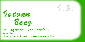 istvan becz business card